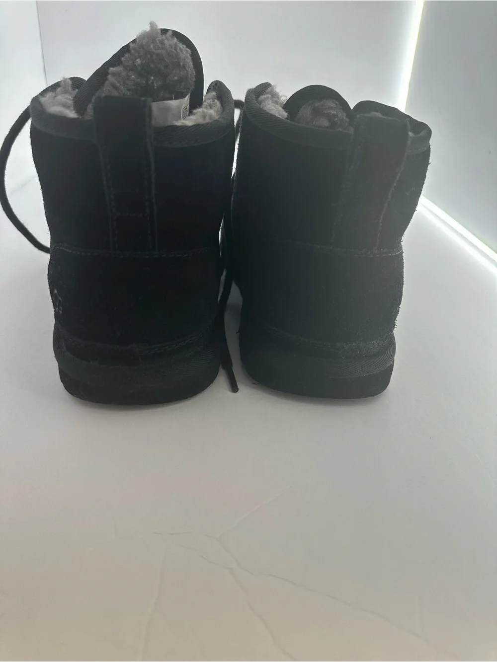 Black suede mini boots 🖤 cozy winter essential | worn - Size 8